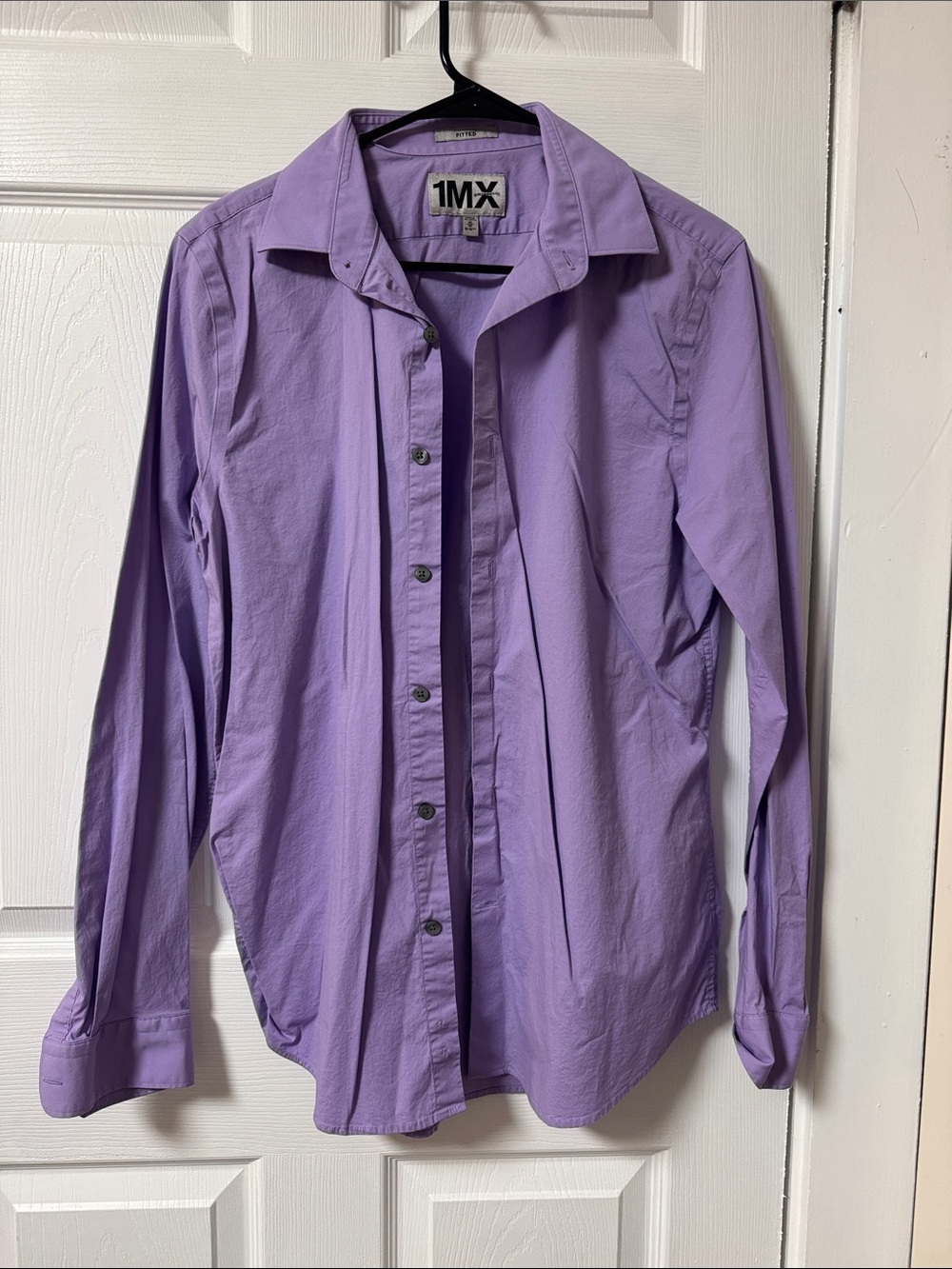 Express Men's Purple Button-Down Dress Shirt